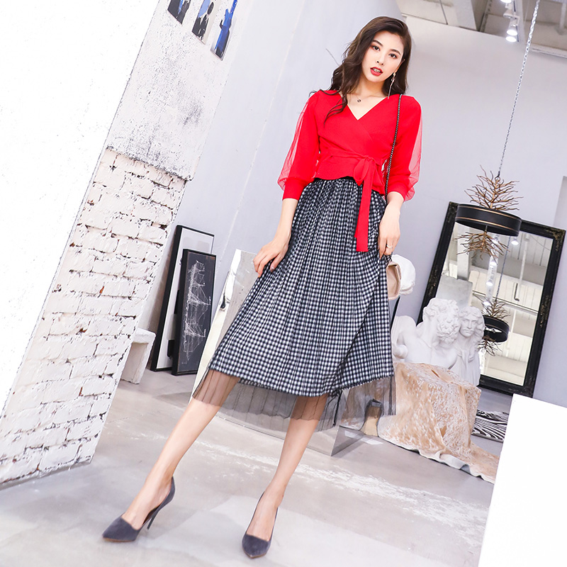 毛衣裙子兩件套秋裝2018新款韓版寬松潮時尚社會半身裙秋季女套裝