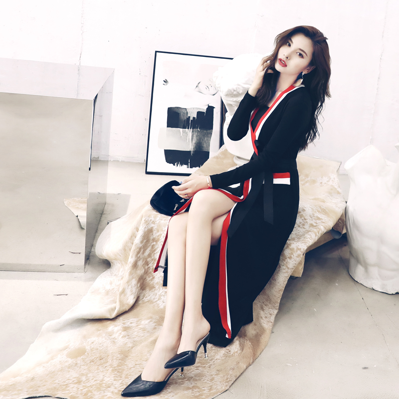 名媛氣質女風衣2018秋裝新款中長款韓版chic休閑收腰時尚顯瘦外套