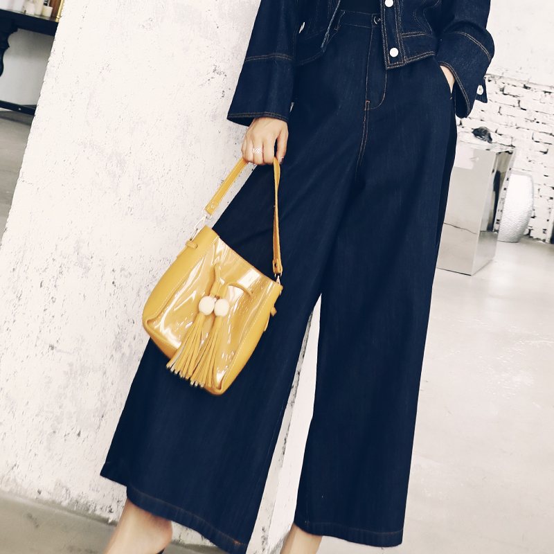 2018新款牛仔褲女闊腿褲高腰寬松直筒褲韓版秋冬原宿bf風春秋長褲